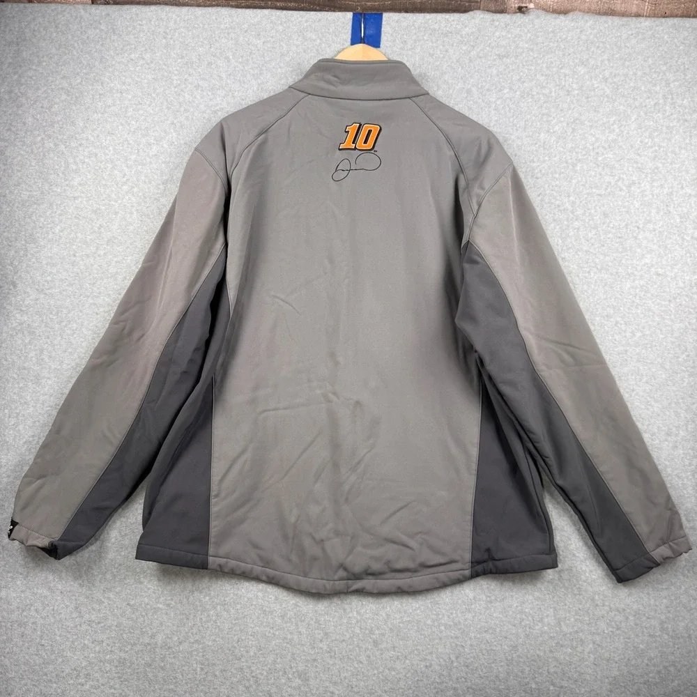 Chase Authentics NASCAR Jacket Mens Large Gray Danica‎ Patrick AUTOGRAPHED